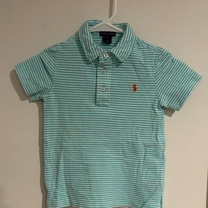 Ralph Lauren Kids Polo Shirt - Aqua Stripes